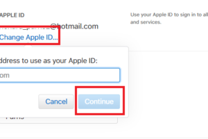 change apple id