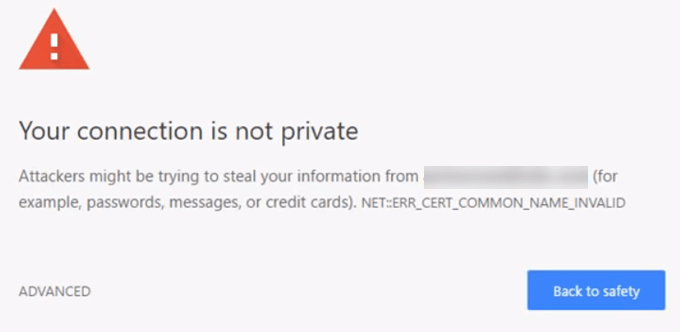 connection is not private