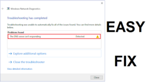 DNS server not responding