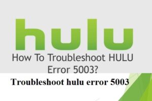 Hulu error code 5003