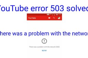 Youtube Error 503