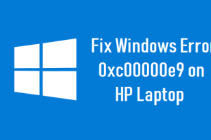 Windows 0xc00000e9 Error on HP Printer