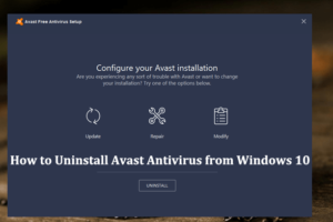 Uninstall Avast from Windows 10