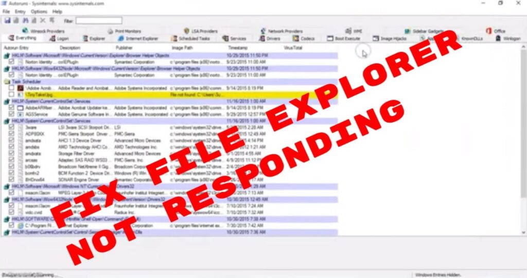 Windows 10 File Explorer not responding windows 10