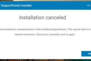 Dell Supportassistant not working
