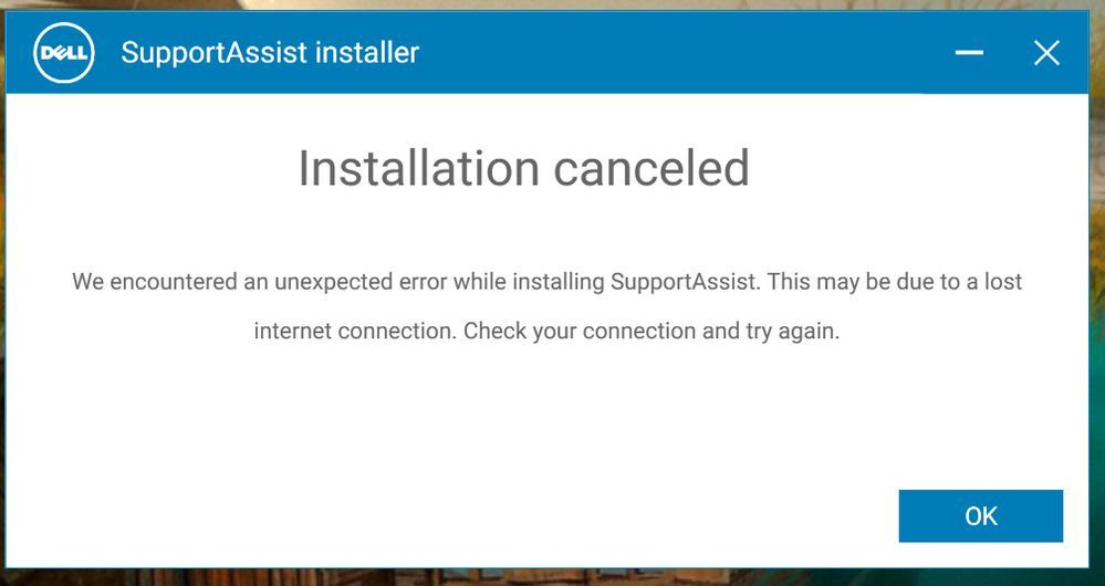 Dell Supportassistant not working