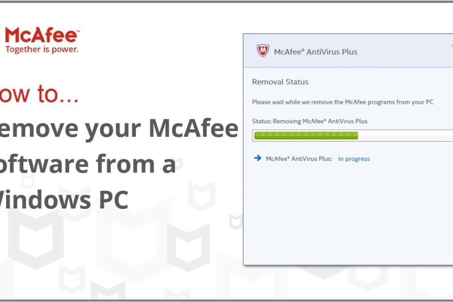 Remove mcafee from windows 10
