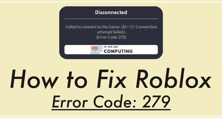 Roblox Error Code 279