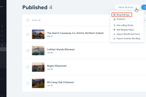 how to create a blog wix