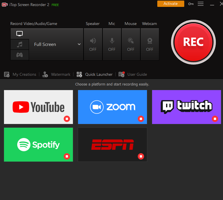 iTop Screen Recorder 1