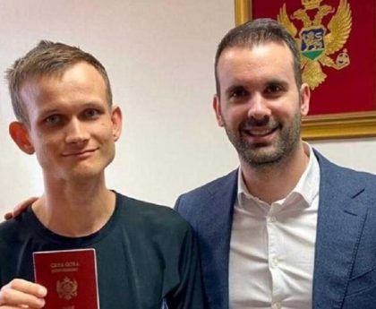 Ethereum (ETH) Co-Founder Vitalik Buterin Becomes Citizen of Crypto-Friendly Montenegro