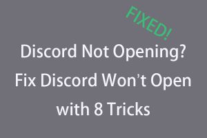 Discord won’t open