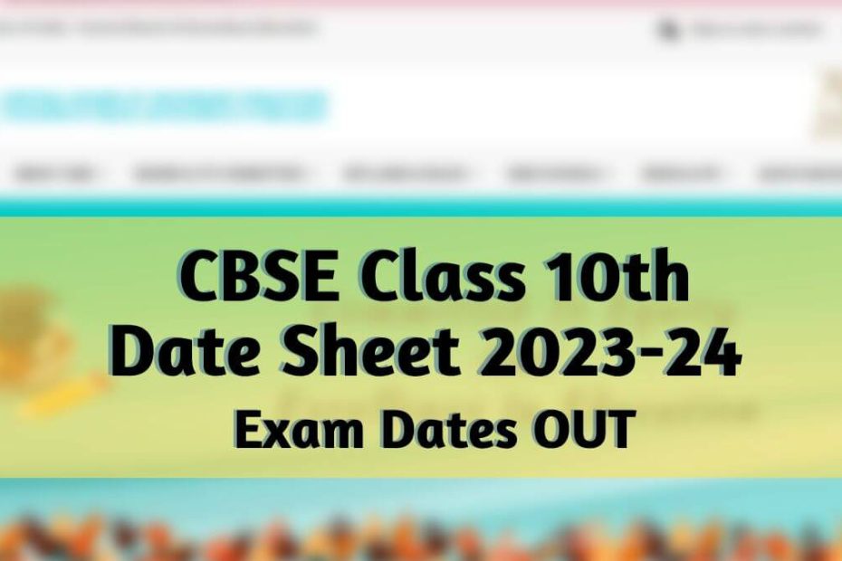 CBSE 10th Date sheet