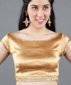 High Neck Blouse has Sheer Detailing
